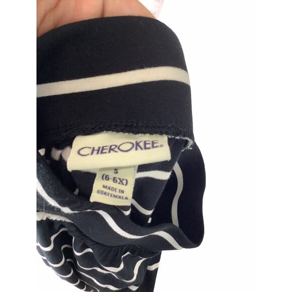 Cherokee Black White Stripe Maxi Skirt Small 6-6X - Picture 4 of 4